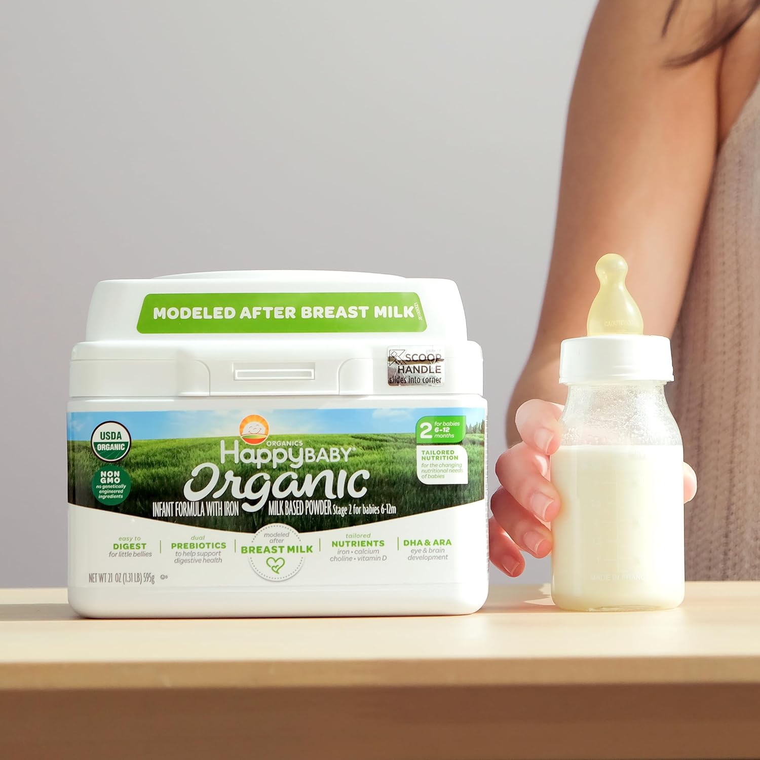 Happy Baby Organics Infant Formula, Milk Based Powder with Iron Stage 1, 21 Ounce (Pack of 1) packaging may vary - Image 7